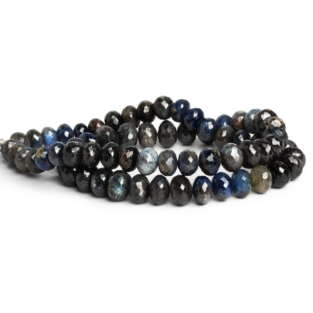 7 - 9mm Sapphire Faceted Rondelle Beads 16 inch 68 beads - The Bead Traders