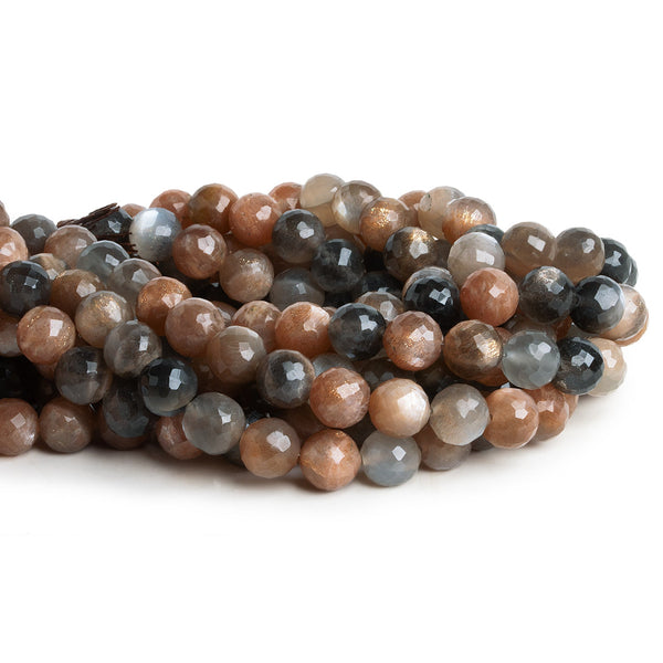 8mm Feldspar Faceted Rounds 8.5 inch 27 beads