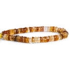 7.5mm Citrine Plain Heishis 7.5 inch 70 beads - The Bead Traders
