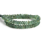 7.5mm Moss Aquamarine Faceted Rondelles 14 inch 95 beads - The Bead Traders