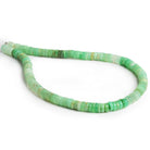 7mm Chrysoprase Plain Heishis 14 inch 140 beads - The Bead Traders