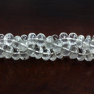 7mm Ice Quartz Faceted Rondelles 14 inch 75 beads - The Bead Traders