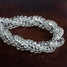 7mm Ice Quartz Faceted Rondelles 14 inch 75 beads - The Bead Traders
