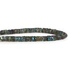7mm Labradorite Faceted Heishis 7.5 inch 110 beads - The Bead Traders