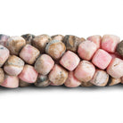 7mm Matte Rhodochrosite Cubes 7.5 inch 28 beads - The Bead Traders