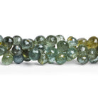 7mm Moss Aquamarine Faceted Candy Kisses 8 inch 63 beads - The Bead Traders