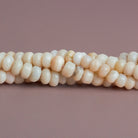 7mm Pink Peruvian Opal Plain Rondelles 15 inch 85 beads - The Bead Traders