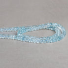 7mm Shaded Aquamarine Faceted Rondelles 16 inch 90 beads - The Bead Traders