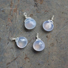 7mm Turkish Chalcedony Wire - Wrapped Heart Pendants 4 beads - The Bead Traders