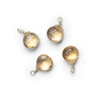 7mm Whisky Quartz Wire - Wrapped Heart Pendants 4 beads - The Bead Traders