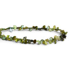 7x4mm Green Tourmaline Slices 8 inch 50 beads - The Bead Traders