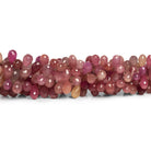 7x4mm Ruby Faceted Teardrops 7.5 inch 90 beads - The Bead Traders