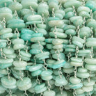 7x5mm Amazonite Double Nugget Silver Chain 60 beads - The Bead Traders