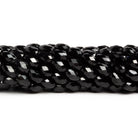 7x5mm Black Onyx Faceted Tubes 15 inch 55 beads - The Bead Traders