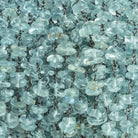 7x5mm Blue Quartz Double Nugget Black Gold Chain 58 beads - The Bead Traders