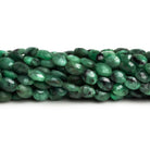 7x5mm Brazilian Emerald Faceted Ovals 12 inch 48 beads - The Bead Traders