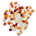 7x5mm Fire Opal Faceted Pears 63 beads - The Bead Traders