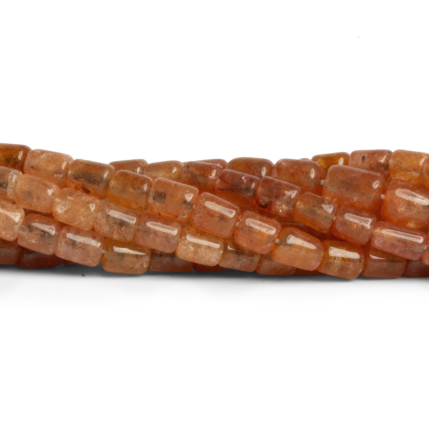 7x5mm Honey Aventurine Plain Tubes 14 inch 48 beads - The Bead Traders