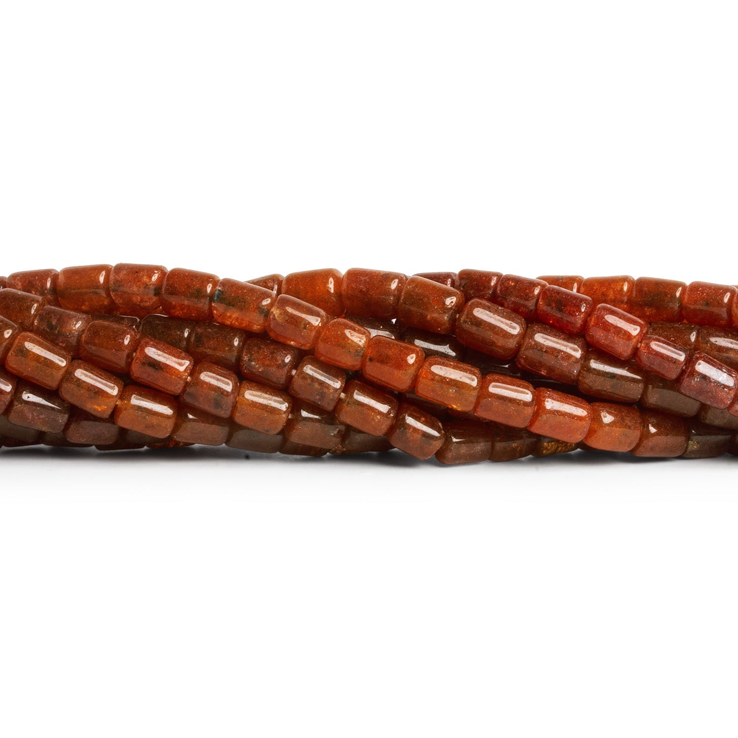 7x5mm Honey Aventurine Plain Tubes 14 inch 52 beads - The Bead Traders