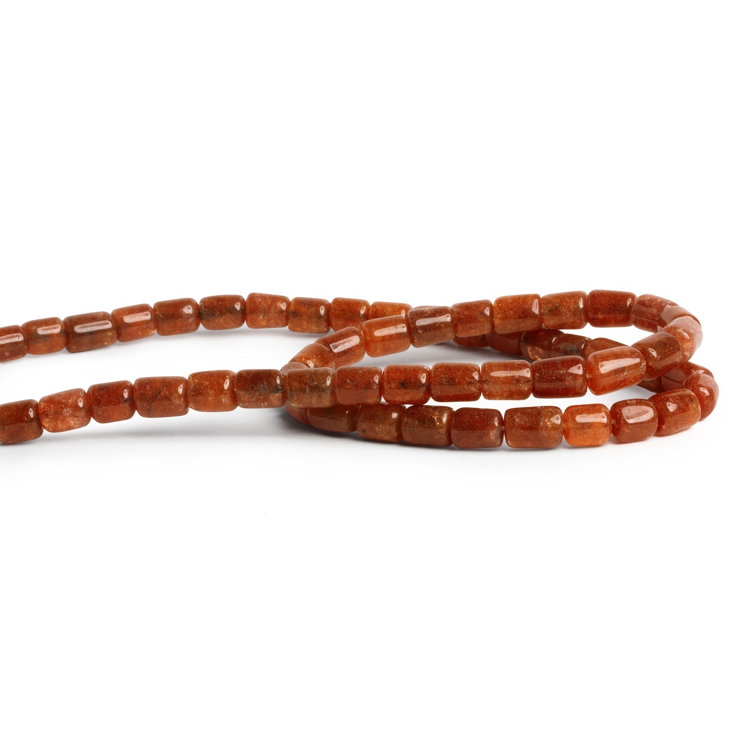 7x5mm Honey Aventurine Plain Tubes 14 inch 52 beads - The Bead Traders