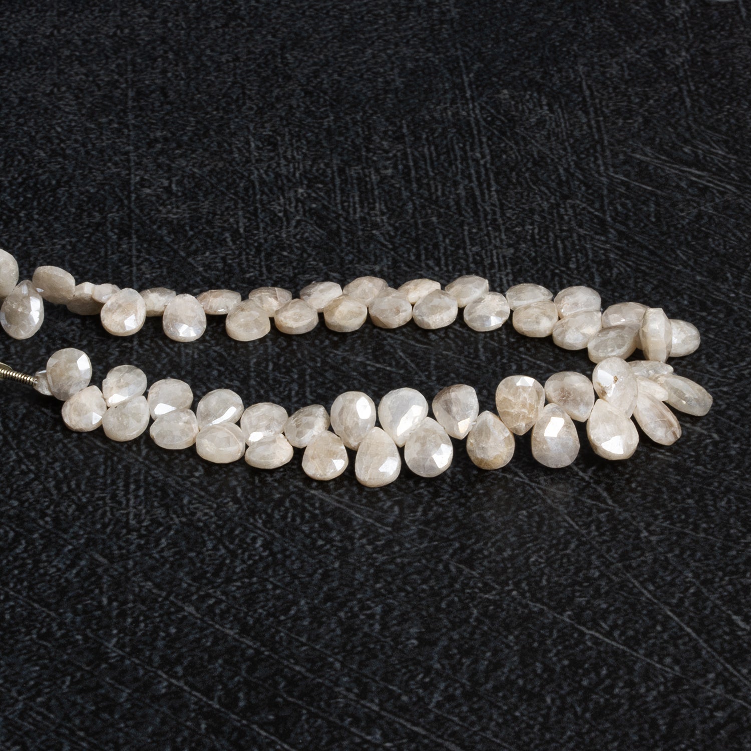 7x5mm Mystic Sapphire Faceted Pears 8 inch 55 beads - The Bead Traders
