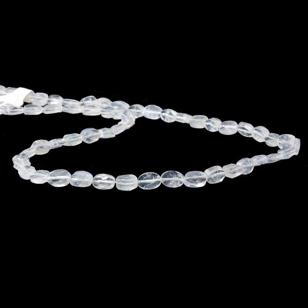 7x5mm Rainbow Moonstone Faceted Ovals 14 inches 53 beads - The Bead Traders