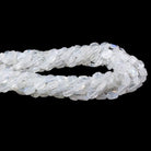 7x5mm Rainbow Moonstone Faceted Ovals 14 inches 53 beads - The Bead Traders