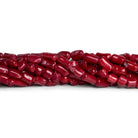 7x5mm Red Bamboo Coral Nuggets 15 inch 40 beads - The Bead Traders