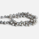 7x5mm Silver Top - Drilled Oval Pearls 15 inch 78 beads - The Bead Traders
