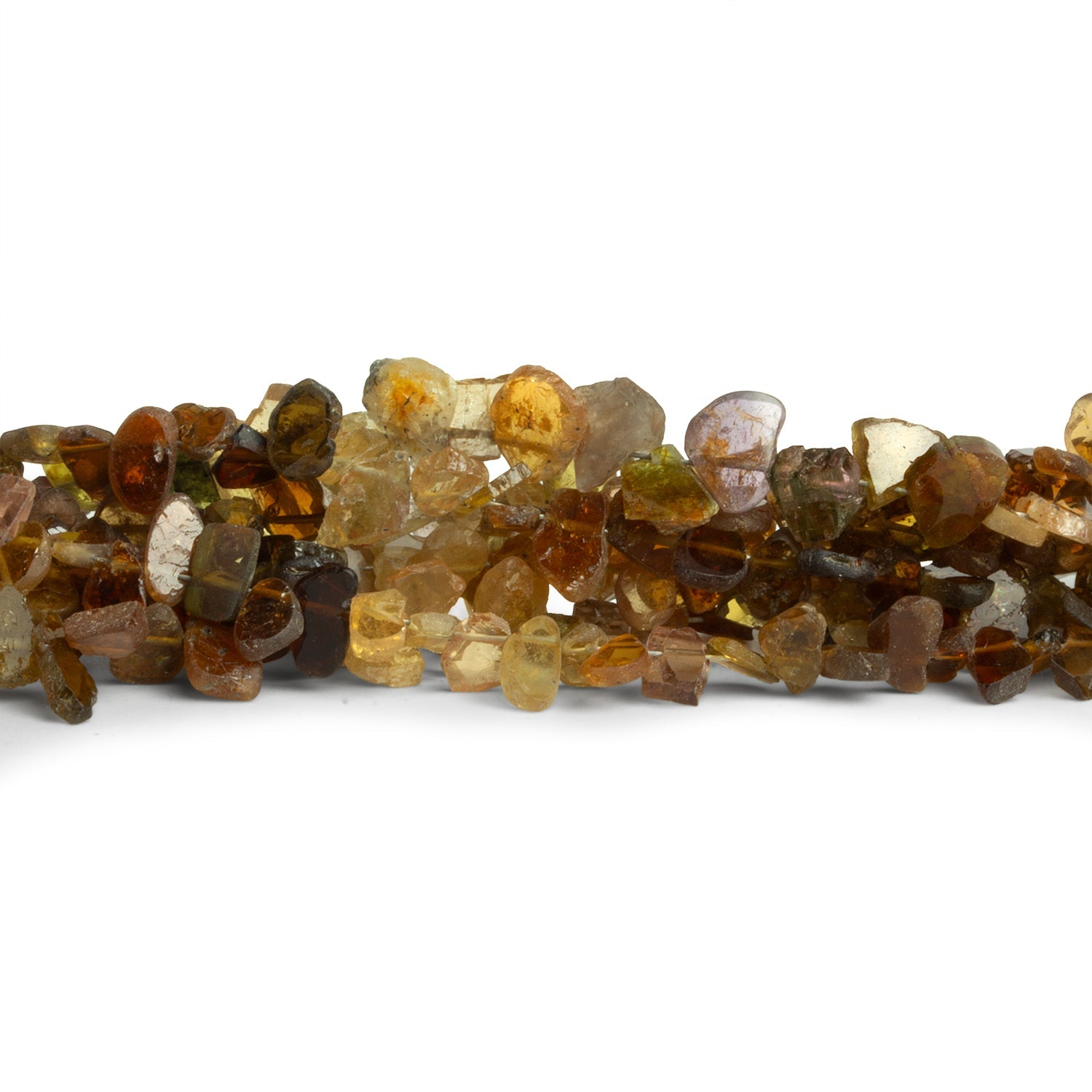 7x5mm Yellow Tourmaline Slices 8 inch 53 beads - The Bead Traders