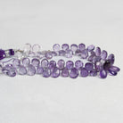 7x6mm Amethyst Faceted Pears 7 inch 51 beads - The Bead Traders