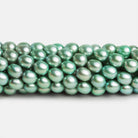 7x6mm Mint Oval Pearls 15 inch 55 beads - The Bead Traders