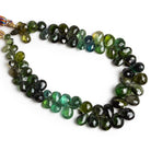 7x6mm Tourmaline Faceted Pears 7.5 inch 60 beads - The Bead Traders