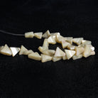 8 - 10mm Mother of Pearl Plain Triangles 12 inch 40 beads - The Bead Traders