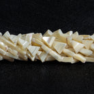 8 - 10mm Mother of Pearl Plain Triangles 12 inch 40 beads - The Bead Traders