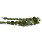 8 - 10mm Serpentine Plain Coins 12 inch 31 beads - The Bead Traders