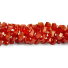 8 - 11mm Carnelian Faceted Nuggets 8 inch 25 beads - The Bead Traders