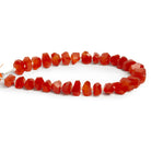 8 - 11mm Carnelian Faceted Nuggets 8 inch 25 beads - The Bead Traders