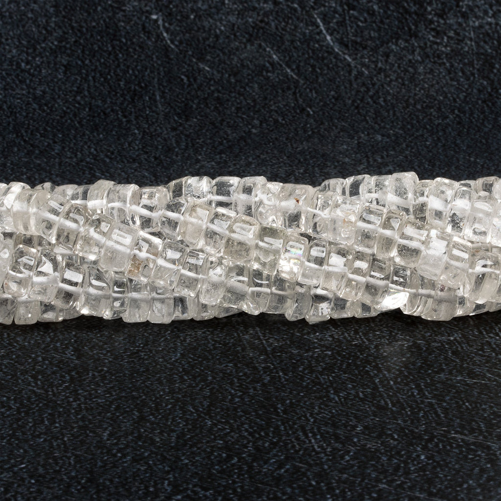 8-11mm Crystal Quartz Plain Heishis 14 inch 75 beads - The Bead Traders