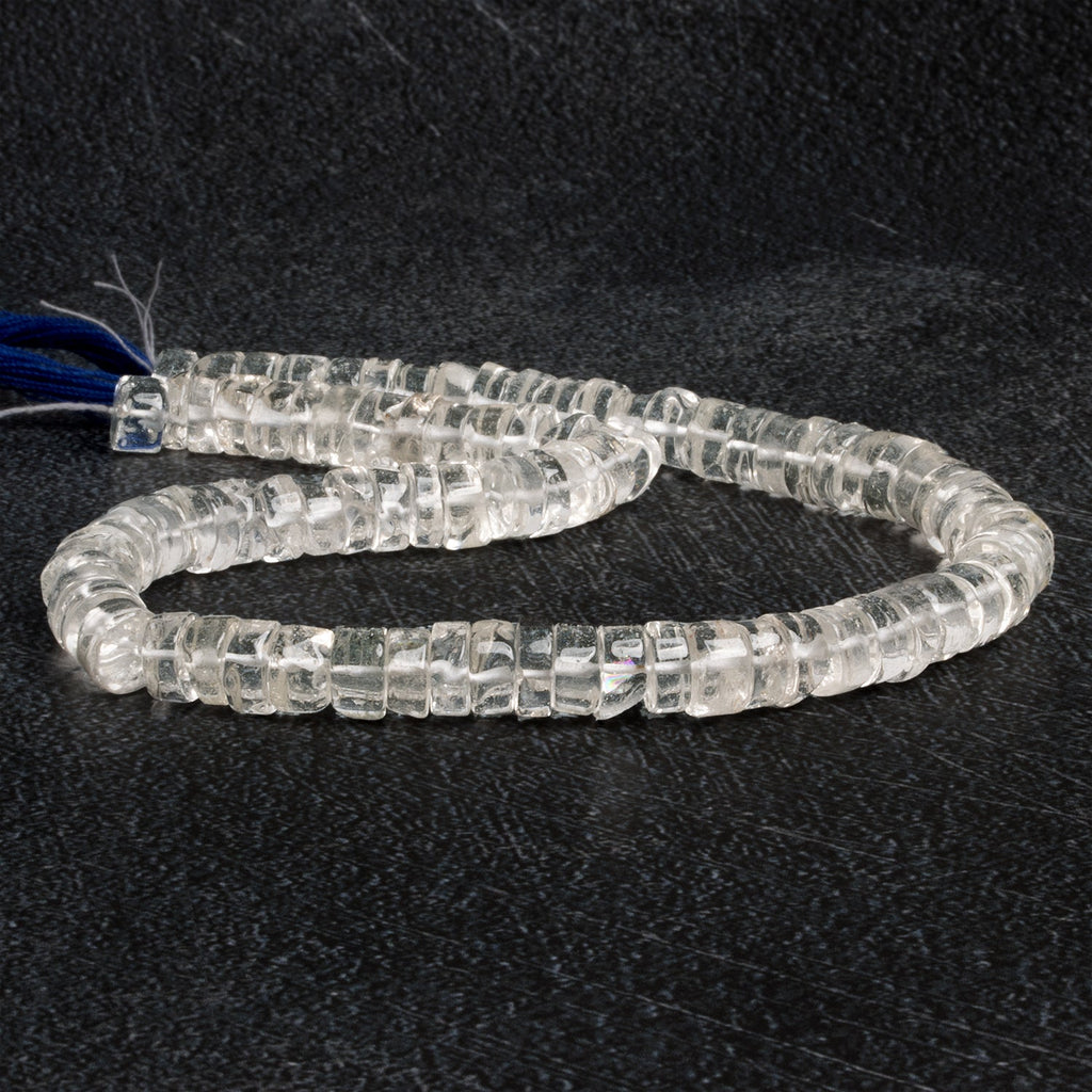 8-11mm Crystal Quartz Plain Heishis 14 inch 75 beads - The Bead Traders
