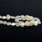 8 - 12mm Cream Moonstone Plain Hearts 14 inch 30 beads - The Bead Traders