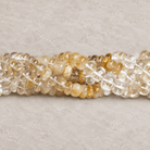8-12mm Rutilated Quartz Plain Rondelles 16 inch 68 beads - The Bead Traders