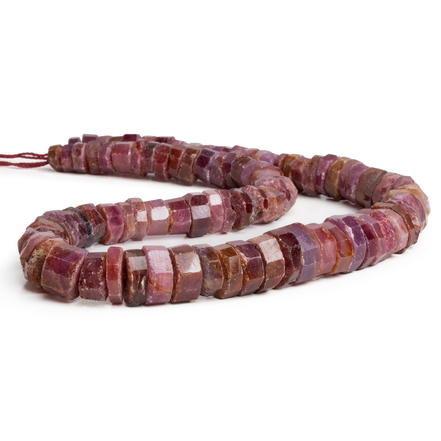8-13mm Ruby Natural Crystal Heishis 16 inch 93 beads - The Bead Traders