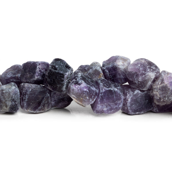 8-15mm Amethyst Hammer Faceted Cubes 7.5 inch 15 beads