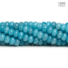 8 - 8.5mm Aqua Chalcedony Large Hole Rondelles 15 inch 70 beads - The Bead Traders