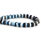 8-9mm Banded Denim Opal Faceted Cubes 7.5 inch 21 beads - The Bead Traders