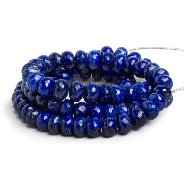 8-9mm Lapis Lazuli Faceted Rondelles 24 inch 100 beads