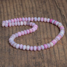 8-9mm Light Purple Opal Plain Rondelles 16 inch 65 beads - The Bead Traders