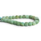 8-9mm Milky Aquamarine Faceted Cubes 8 inch 23 beads - The Bead Traders
