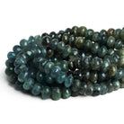 8-9mm Moss Aquamarine Faceted Rondelles 8 inch 34 beads - The Bead Traders